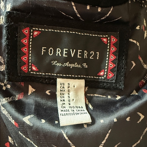 Forever 21 Black Suede Vest with Fringe - Picture 7 of 7